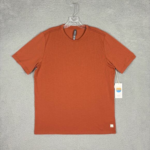 Vuori Tech Tee Men’s Large Burnt Orange Casual Performance Comfort V195 - Picture 1 of 9